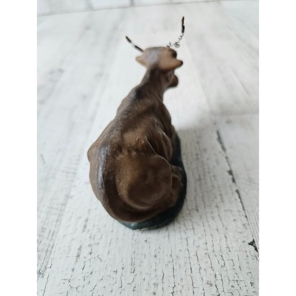 Vintage cow paper mache nativity xmas statue figurine religious decor - Picture 5 of 8